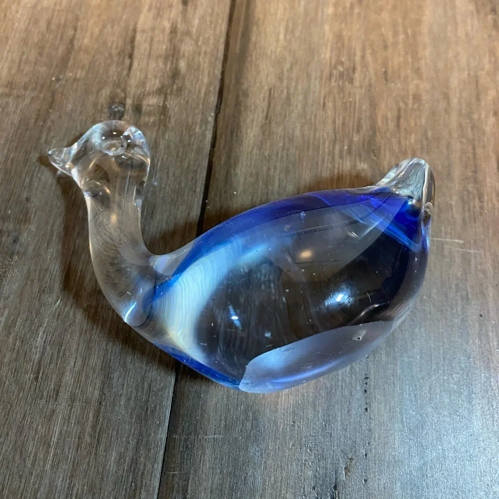 Art glass duck swan figurine‎